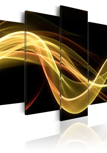 ARTGEIST An abstract smoke-screen- Abstrakt billede i gule nuancer trykt p lrred- Flere strrelser