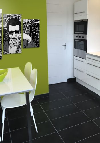 ATRGEIST - Billede af jazzmusikere i New York i sort/hvid trykt p lrred - Flere strrelser