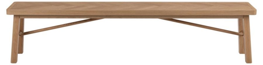ACT NORDIC Galway bench veneer herringbone Tr (massiv egetr), lacquered, base Tr (massiv egetr) lacquered L:200 W:36 H:45 cm