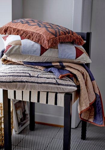 BLOOMINGVILLE Galia Pude, Brun, Bomuld W: 25cm, L: 50cm