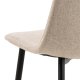 ACT NORDIC Celia spisebordsstol - beige stof og sort stl