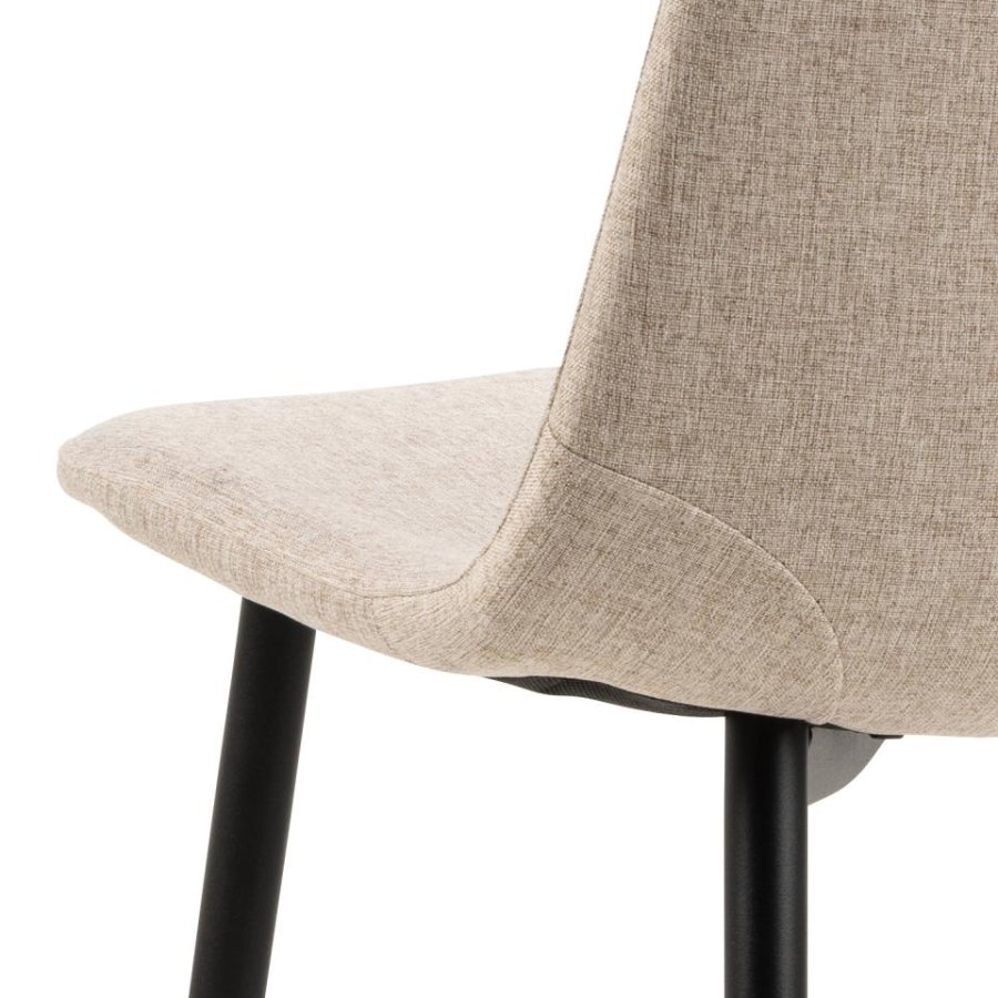 ACT NORDIC Celia spisebordsstol - beige stof og sort stl