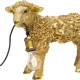 KARE DESIGN Animal Flower Sheep bordlampe - guld polyresin