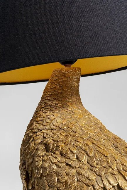KARE DESIGN Animal Duck bordlampe - sort bomuld og guld polyresin