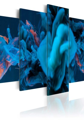 ARTGEIST Beneath the Blue - Abstrakt billede i bl nuancer trykt p lrred - Flere strrelser