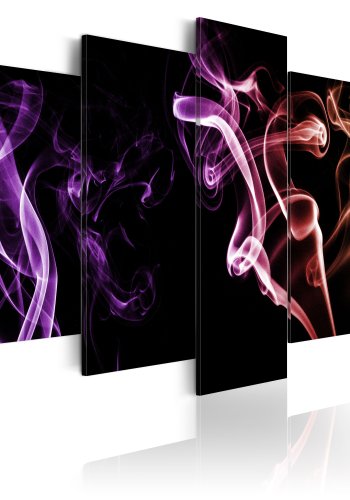 ARTGEIST - Abstrakt billede med farvet rg trykt p lrred - Flere strrelser