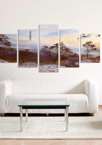 ARTGEIST Tower and horizon - Billede med udsigt til trn trykt p lrred - Flere strrelser