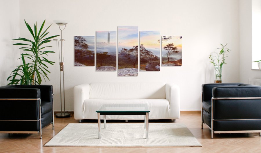 ARTGEIST Tower and horizon - Billede med udsigt til trn trykt p lrred - Flere strrelser