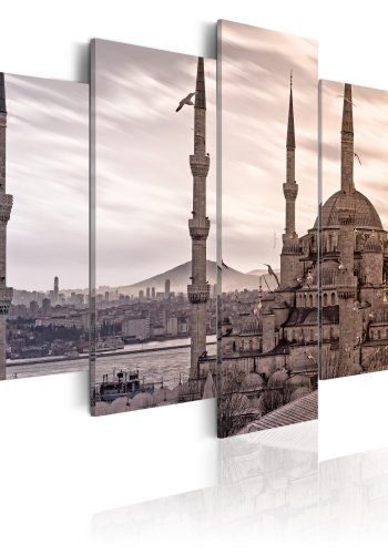 ARTGEIST Near East Mosque - Billede af Den Bl Moske i Istanbul trykt p lrred - Flere strrelser