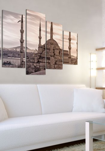 ARTGEIST Near East Mosque - Billede af Den Bl Moske i Istanbul trykt p lrred - Flere strrelser