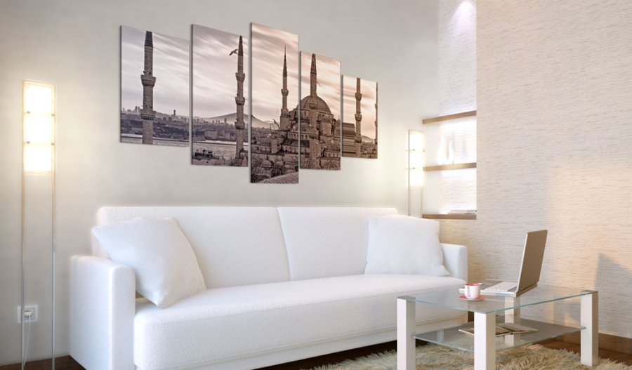 ARTGEIST Near East Mosque - Billede af Den Bl Moske i Istanbul trykt p lrred - Flere strrelser