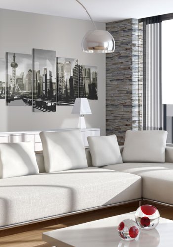 ARTGEIST - Minimalistisk billede af Shanghai trykt p lrred - Flere strrelser