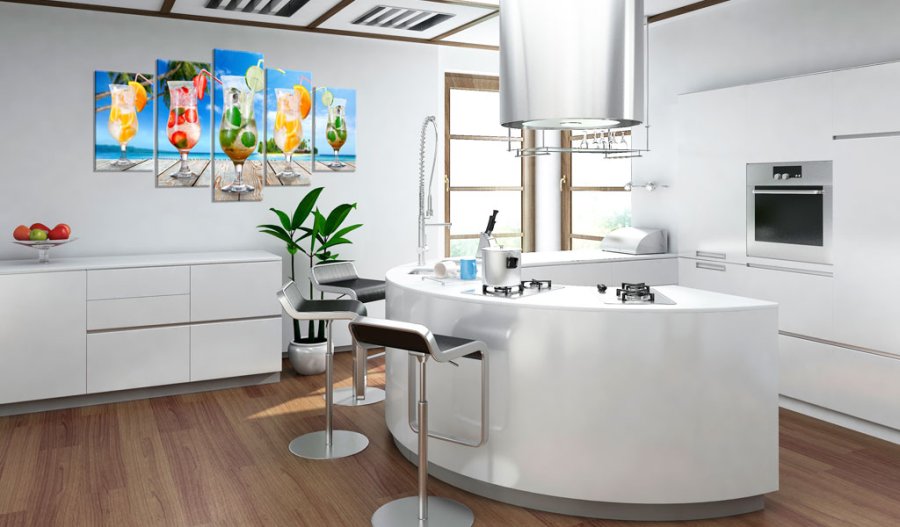 ARTGEIST Summer drinks - Billede af lkre drinks p stranden trykt p lrred - Flere strrelser