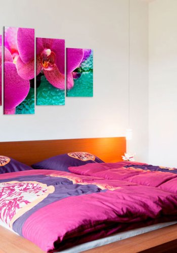 ARTGEIST Exotic orchids - Billede af magenta orkidé trykt p lrred - Flere strrelser