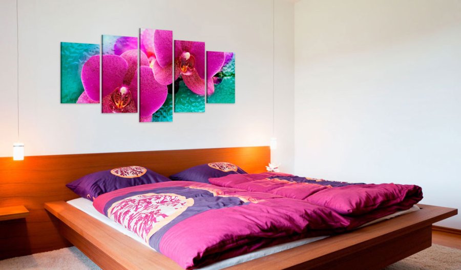 ARTGEIST Exotic orchids - Billede af magenta orkidé trykt p lrred - Flere strrelser