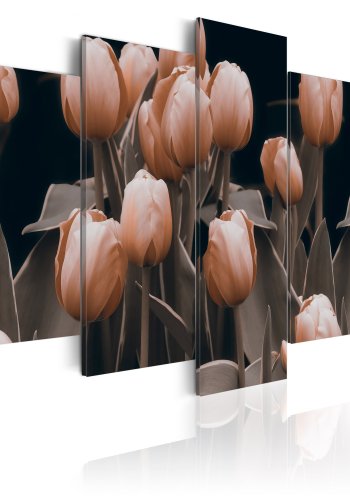 ARTGEIST - Billede af tulipaner i sepia trykt p lrred - Flere strrelser