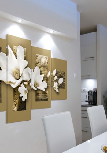 ARTGEIST Magnolia garden - Flot billede af magnoliaer trykt p lrred - Flere strrelser