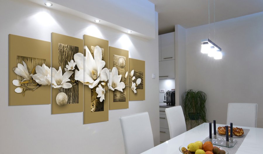 ARTGEIST Magnolia garden - Flot billede af magnoliaer trykt p lrred - Flere strrelser