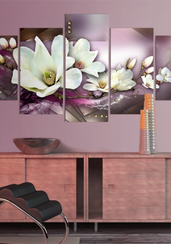 ARTGEIST - Abstrakt billede af orkidé trykt p lrred - Flere strrelser