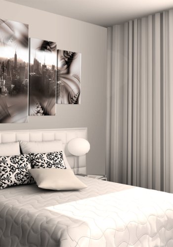 ARTGEIST Steel city - Abstrakt billede af New York trykt p lrred - Flere strrelser