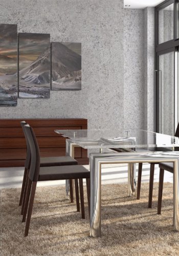 ARTGEIST - Billede at sti mellem to bjerge i dystert terrn trykt p lrred - Flere strrelser