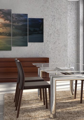 ARTGEIST - Flot billede af landskab med dag/nat-effekt trykt p lrred - Flere strrelser