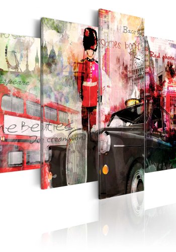 ARTGEIST Memories from London - Kunstnerisk billede af London trykt p lrred - Flere strrelser