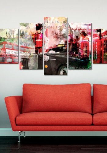 ARTGEIST Memories from London - Kunstnerisk billede af London trykt p lrred - Flere strrelser