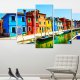 ARTGEIST Houses in the colors of the rainbow - Farverige facader trykt p lrred - Flere strrelser