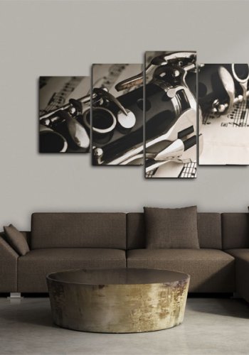 ARTGEIST The sound of a clarinet - Billede af klarinet fljte trykt p lrred - Flere strrelser