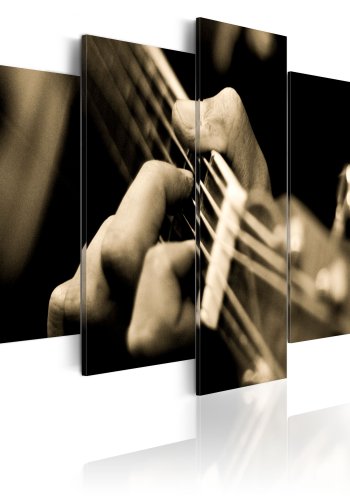 ARTGEIST Classic guitar - Billede af guitarist med guitar trykt p lrred - Flere strrelser