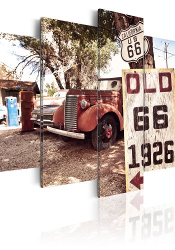 ARTGEIST Vintage style - Billede af rustne ting i Californien trykt p lrred - Flere strrelser