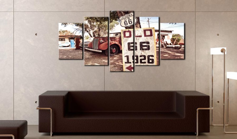 ARTGEIST Vintage style - Billede af rustne ting i Californien trykt p lrred - Flere strrelser