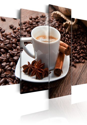 ARTGEIST Good start to the day - Billede af en kop kaffe trykt p lrred - Flere strrelser