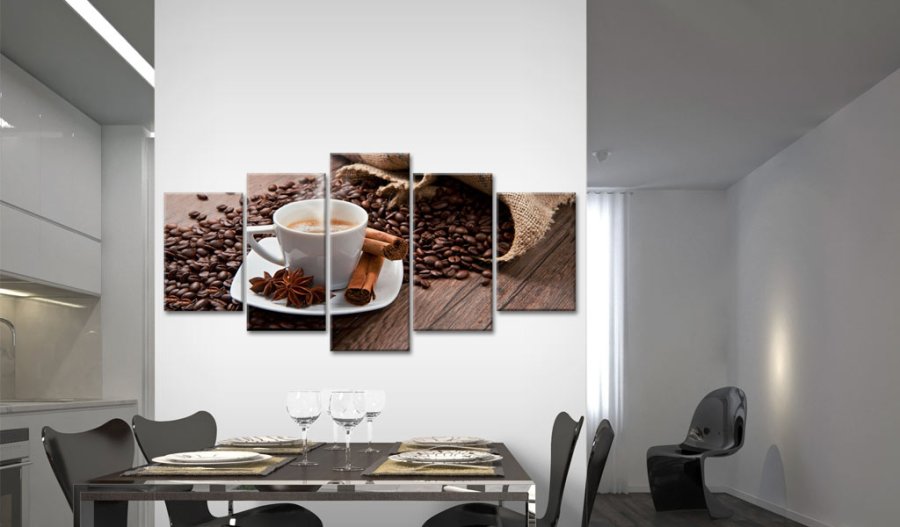 ARTGEIST Good start to the day - Billede af en kop kaffe trykt p lrred - Flere strrelser