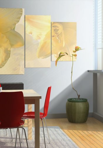 ARTGEIST Dream lilies - Billede af liljer i gule nuancer trykt p lrred - Flere strrelser