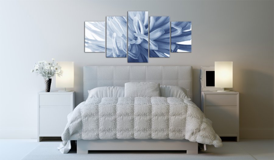 ARTGEIST Blue dahlia - Flot billede af bl dahlia trykt p lrred - Flere strrelser