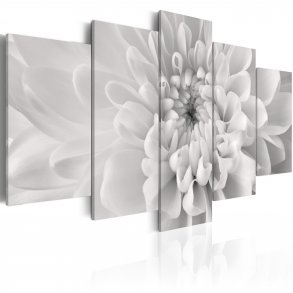 ARTGEIST Dahlia flower in grey shades - Dahlia i gr nuancer trykt p lrred - Flere strrelser