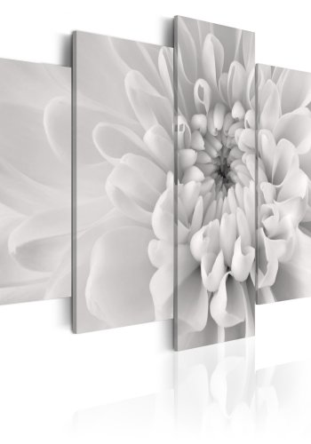 ARTGEIST Dahlia flower in grey shades - Dahlia i gr nuancer trykt p lrred - Flere strrelser