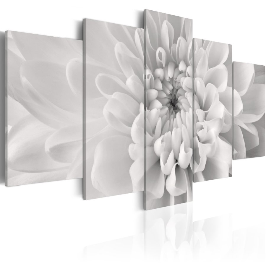 ARTGEIST Dahlia flower in grey shades - Dahlia i gr nuancer trykt p lrred - Flere strrelser