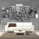 ARTGEIST Skyscrapers in New York - Sort/hvid billede af New York trykt p lrred - Flere strrelser