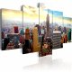 ARTGEIST Heart of the city - Farverigt billede af New York trykt p lrred - Flere strrelser