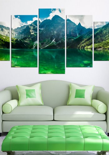 ARTGEIST Tranquility in the mountains - Billede af s i bjergene trykt p lrred - Flere strrelser