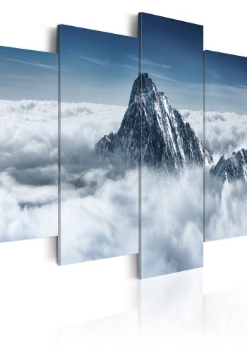 ARTGEIST A peak rising above the clouds - Bjergtop over skyerne trykt p lrred - Flere strrelser