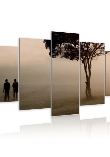 ARTGEIST A walk in the fog - Billede af en tget gtur trykt p lrred - Flere strrelser