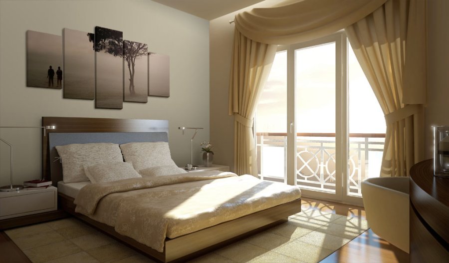 ARTGEIST A walk in the fog - Billede af en tget gtur trykt p lrred - Flere strrelser