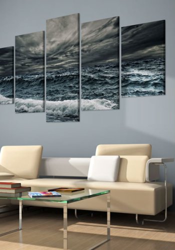 ARTGEIST A storm is coming - Billede af hav i stormvejr trykt p lrred - Flere strrelser