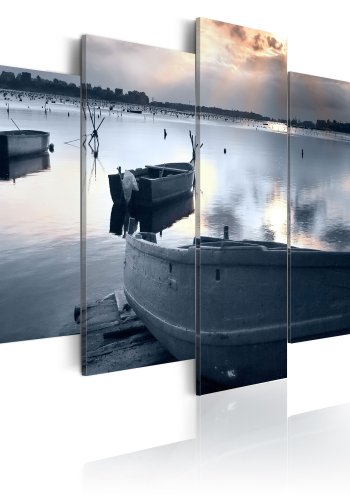 ARTEIST Quiet haven - Roligt vand inden solnedgang trykt p lrred - Flere strrelser