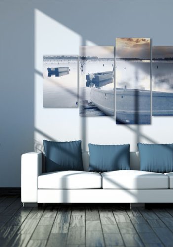 ARTEIST Quiet haven - Roligt vand inden solnedgang trykt p lrred - Flere strrelser