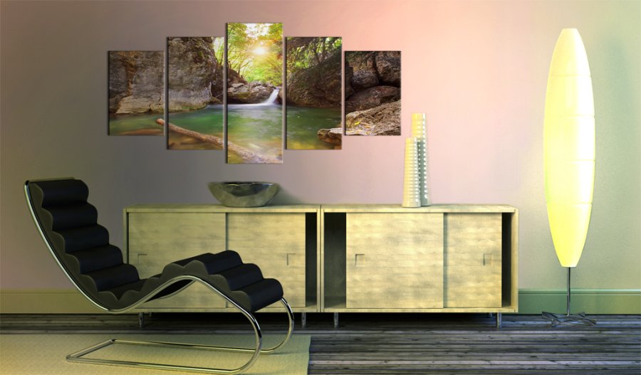 ARTGEIST A crystal clean lake - Billede af krystalklar s trykt p lrred - Flere strrelser